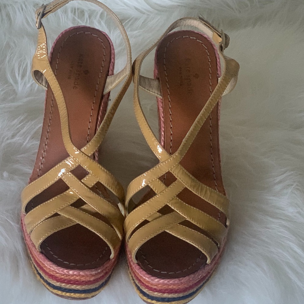 Kate Spade New York Woven Heel Wedge Sandal size 9